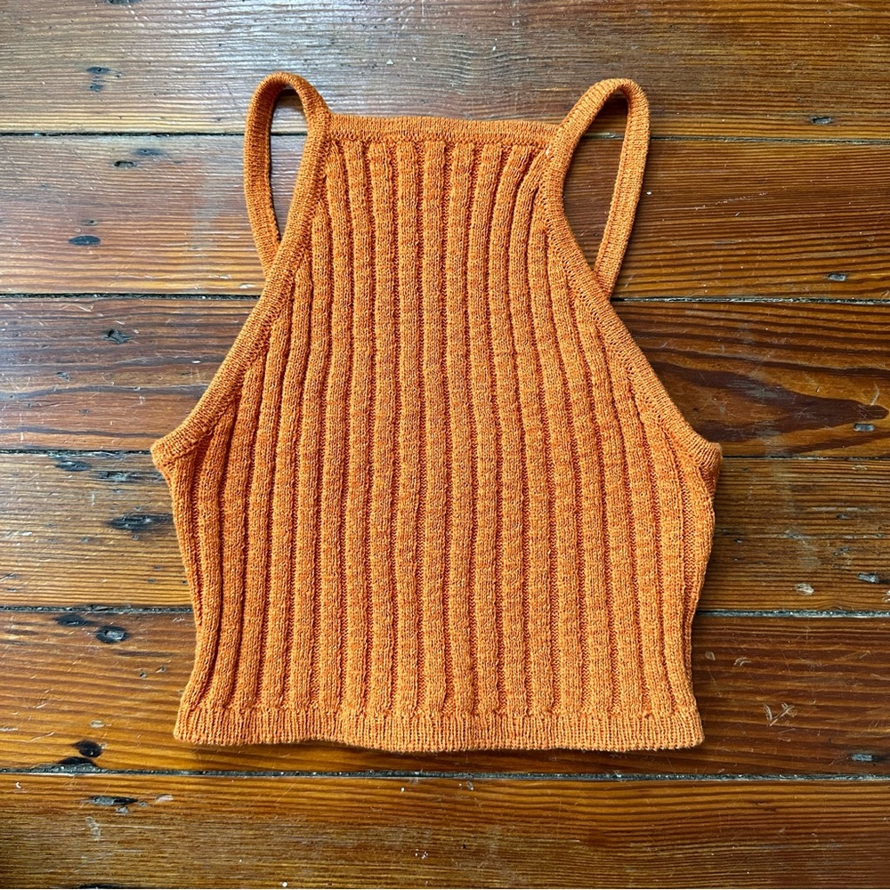 Forever 21 wide rib halter knit camisole tank Large
